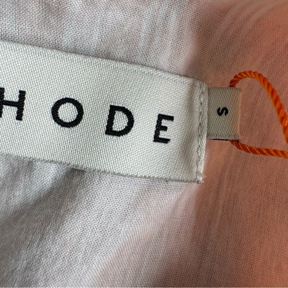 NWT Rhode Ella Cotton Patchwork Pinstripe Minidress Size S - Picture 12 of 16